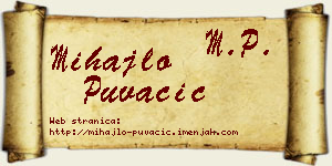 Mihajlo Puvačić vizit kartica